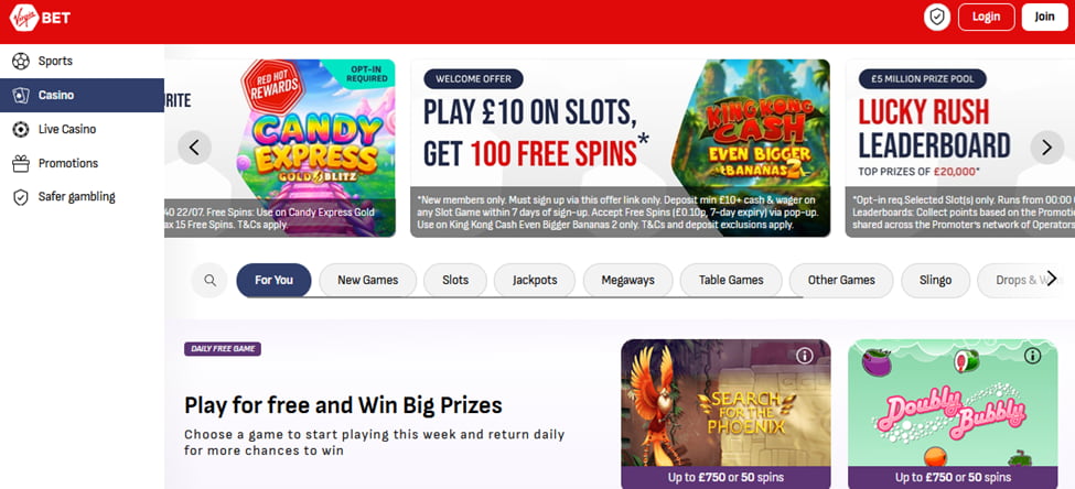 Virginbet casino
